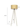 Opviq Lámpara de Pie AYD-1518 Beige y Roble